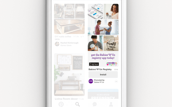 Formats publicitaires Pinterest : Épingles d'application promues