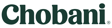 The image shows the Chobani logo with the word Chobani in bold, dark green, serif font on a white background, ideal for showcasing brands using Instacart Advertising to boost visibility.