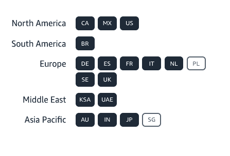 Amazon DSP Access is available in the following regions