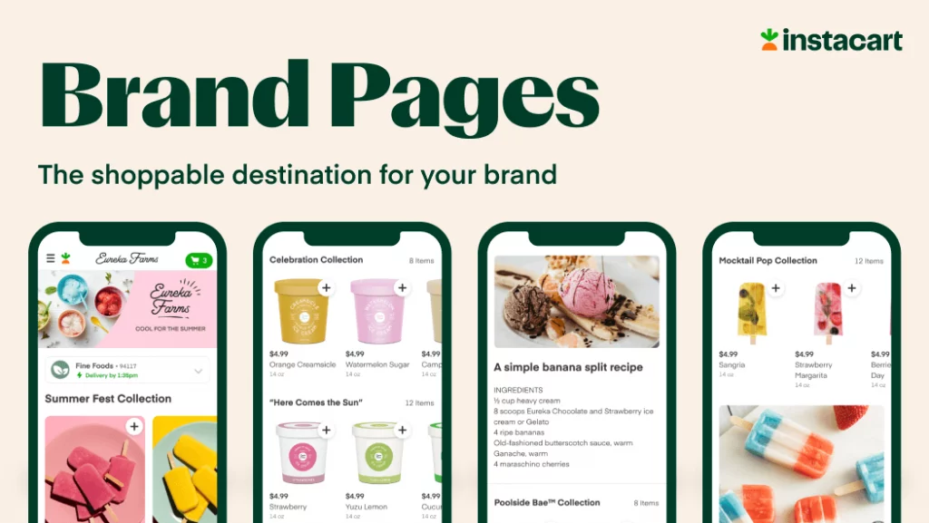 instacart ads brand pages