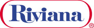 L'image montre le logo Riviana, composé du mot « Riviana » écrit en caractères serifs bleus gras à l'intérieur d'un rectangle blanc bordé d'un contour rouge épais aux angles arrondis. Riviana Foods a récemment renforcé sa présence chez Walmart et augmenté ses ventes grâce à Skai.