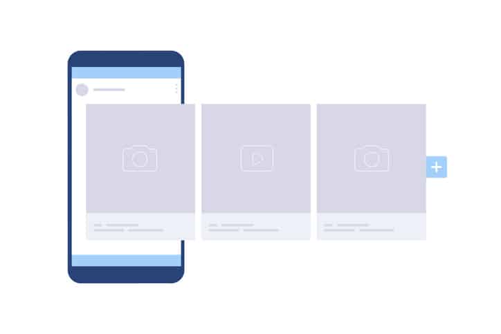 Smartphone with interface for Facebook Advertising