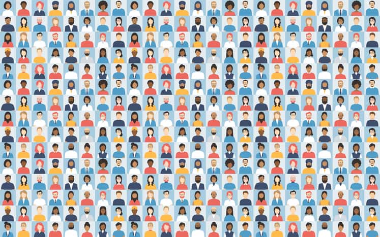 Avatars of people represents the lookalike audience and the calculations needed to measure the lookalike percentage.