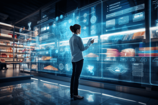 Woman analyzing retail media maturity models