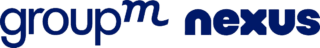 GroupM Nexus logo in dark blue lowercase letters on a light background, with a stylized m above "group" and "nexus" in bold to the right, inspired by a retail media advertising case study.
