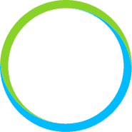 The image shows the Bayer logo: a circular shape with the word BAYER written horizontally and vertically in white, overlapping in the center. This logo appears in a retail media advertising case study, with the circle outlined in green and blue.