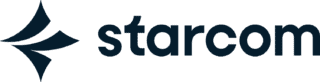 Starcom logo featuring a bold, geometric star-like icon to the left of the word starcom in lowercase, modern black font on a light background—ideal for use in a retail media advertising case study.