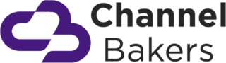 Logo de Channel Bakers, composé d'une icône violette stylisée évoquant un nuage ou les lettres « CB », accompagnée du nom « Channel Bakers » en caractères noirs gras, symbolisant l'expertise en matière de solutions marketing basées sur l'IA.