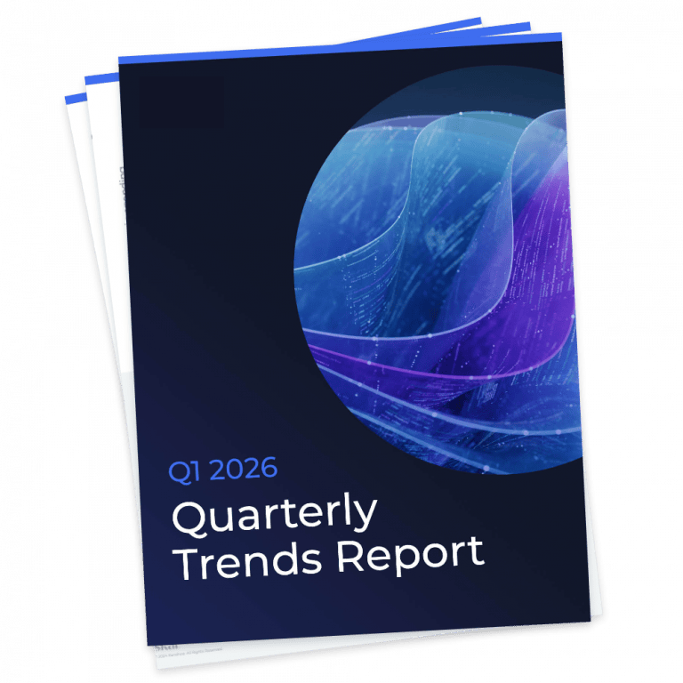 Cover image for the Quarterly Trends Report Q1 2026 by Skai, highlighting digital marketing insights and data-driven strategies for 2026.